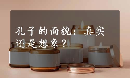 孔子的面貌：真实还是想象？