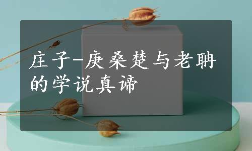 庄子-庚桑楚与老聃的学说真谛