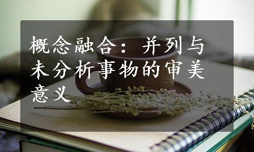 概念融合：并列与未分析事物的审美意义