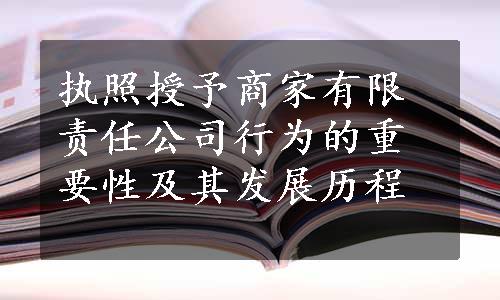 执照授予商家有限责任公司行为的重要性及其发展历程