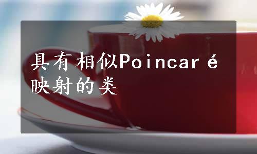 具有相似Poincaré映射的类