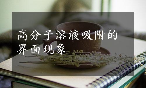 高分子溶液吸附的界面现象