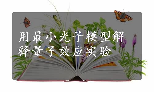 用最小光子模型解释量子效应实验