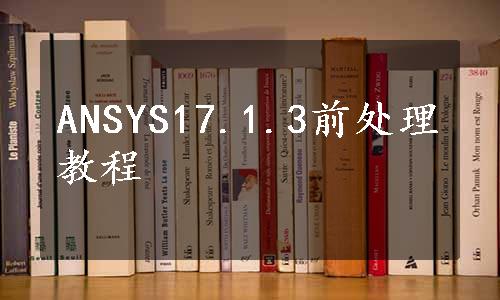 ANSYS17.1.3前处理教程