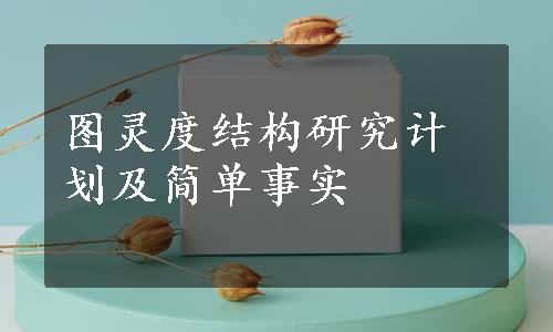 图灵度结构研究计划及简单事实