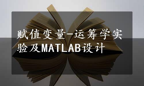 赋值变量-运筹学实验及MATLAB设计