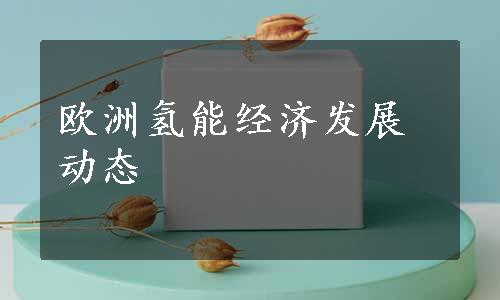 欧洲氢能经济发展动态