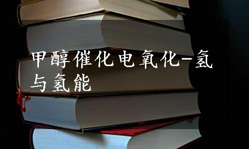 甲醇催化电氧化-氢与氢能