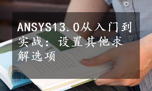 ANSYS13.0从入门到实战：设置其他求解选项