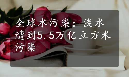 全球水污染：淡水遭到5.5万亿立方米污染