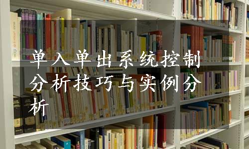 单入单出系统控制分析技巧与实例分析