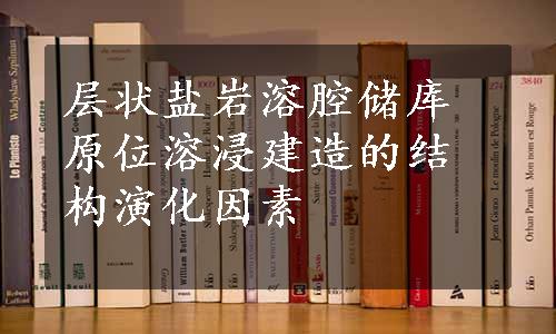 层状盐岩溶腔储库原位溶浸建造的结构演化因素