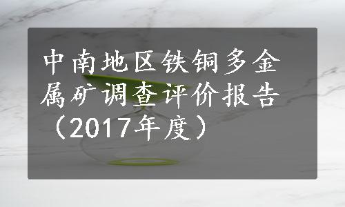 中南地区铁铜多金属矿调查评价报告（2017年度）