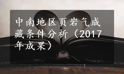 中南地区页岩气成藏条件分析（2017年成果）