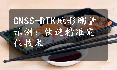 GNSS-RTK地形测量示例：快速精准定位技术