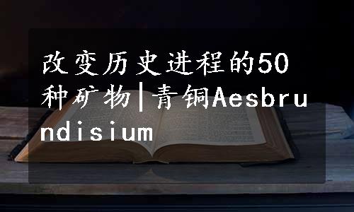 改变历史进程的50种矿物|青铜Aesbrundisium