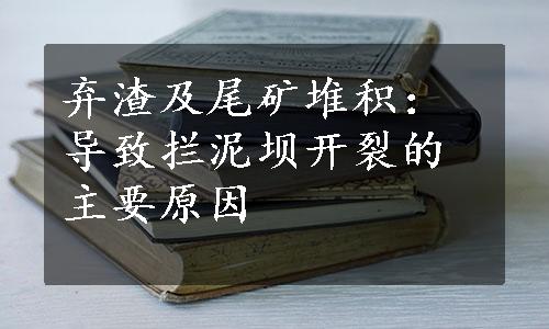 弃渣及尾矿堆积：导致拦泥坝开裂的主要原因