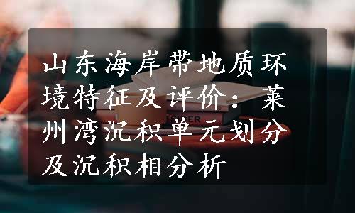 山东海岸带地质环境特征及评价：莱州湾沉积单元划分及沉积相分析