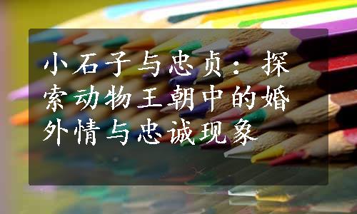 小石子与忠贞：探索动物王朝中的婚外情与忠诚现象