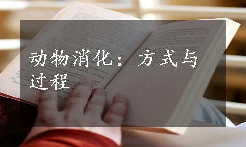 动物消化：方式与过程