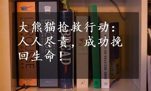 大熊猫抢救行动：人人尽责，成功挽回生命！