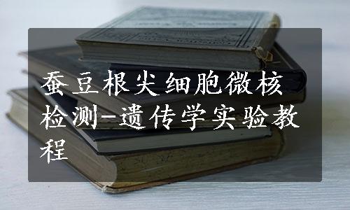 蚕豆根尖细胞微核检测-遗传学实验教程