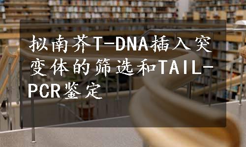 拟南芥T-DNA插入突变体的筛选和TAIL-PCR鉴定