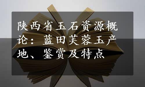 陕西省玉石资源概论：蓝田芙蓉玉产地、鉴赏及特点