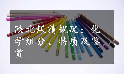 陕北煤精概况：化学组分、特质及鉴赏