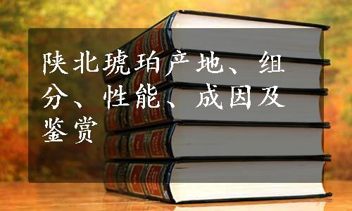 陕北琥珀产地、组分、性能、成因及鉴赏