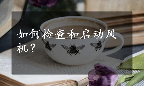 如何检查和启动风机？