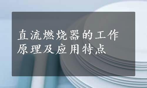 直流燃烧器的工作原理及应用特点