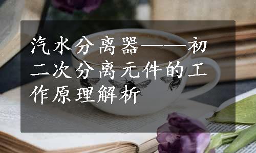 汽水分离器——初二次分离元件的工作原理解析