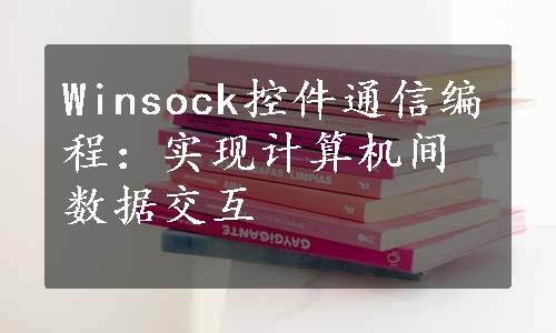 Winsock控件通信编程：实现计算机间数据交互