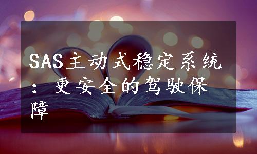 SAS主动式稳定系统：更安全的驾驶保障