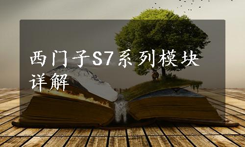 西门子S7系列模块详解