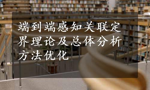 端到端感知关联定界理论及总体分析方法优化