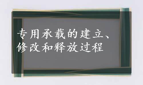 专用承载的建立、修改和释放过程