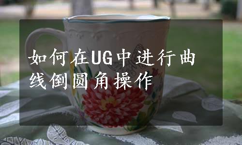 如何在UG中进行曲线倒圆角操作