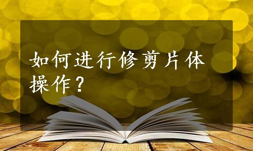 如何进行修剪片体操作？