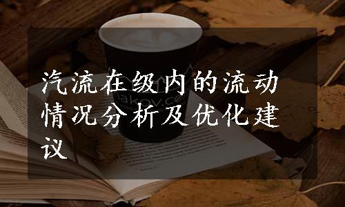 汽流在级内的流动情况分析及优化建议