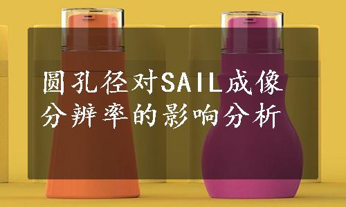 圆孔径对SAIL成像分辨率的影响分析