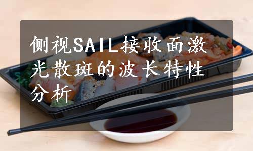 侧视SAIL接收面激光散斑的波长特性分析