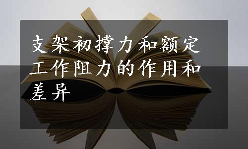 支架初撑力和额定工作阻力的作用和差异