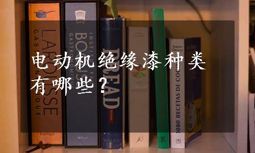 电动机绝缘漆种类有哪些？