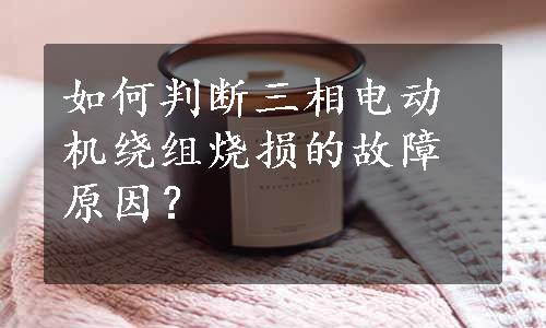 如何判断三相电动机绕组烧损的故障原因？