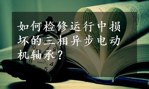 如何检修运行中损坏的三相异步电动机轴承？