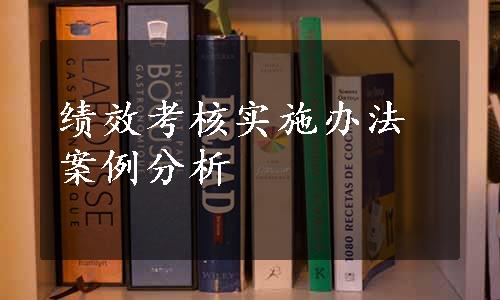 绩效考核实施办法案例分析