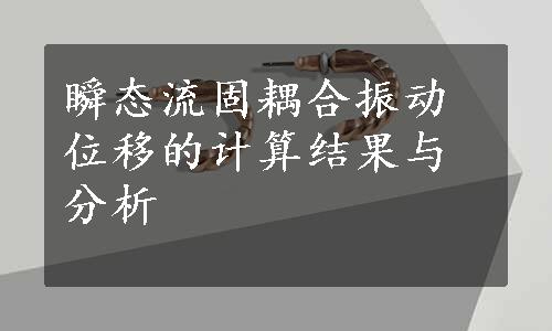 瞬态流固耦合振动位移的计算结果与分析