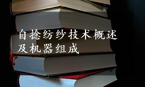 自捻纺纱技术概述及机器组成